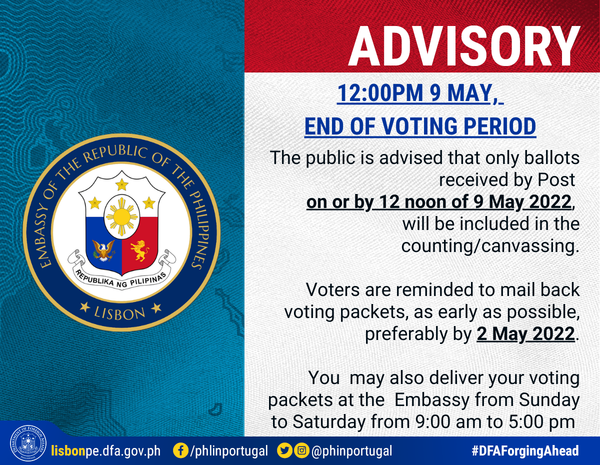 Advisory on Mailing of Ballots